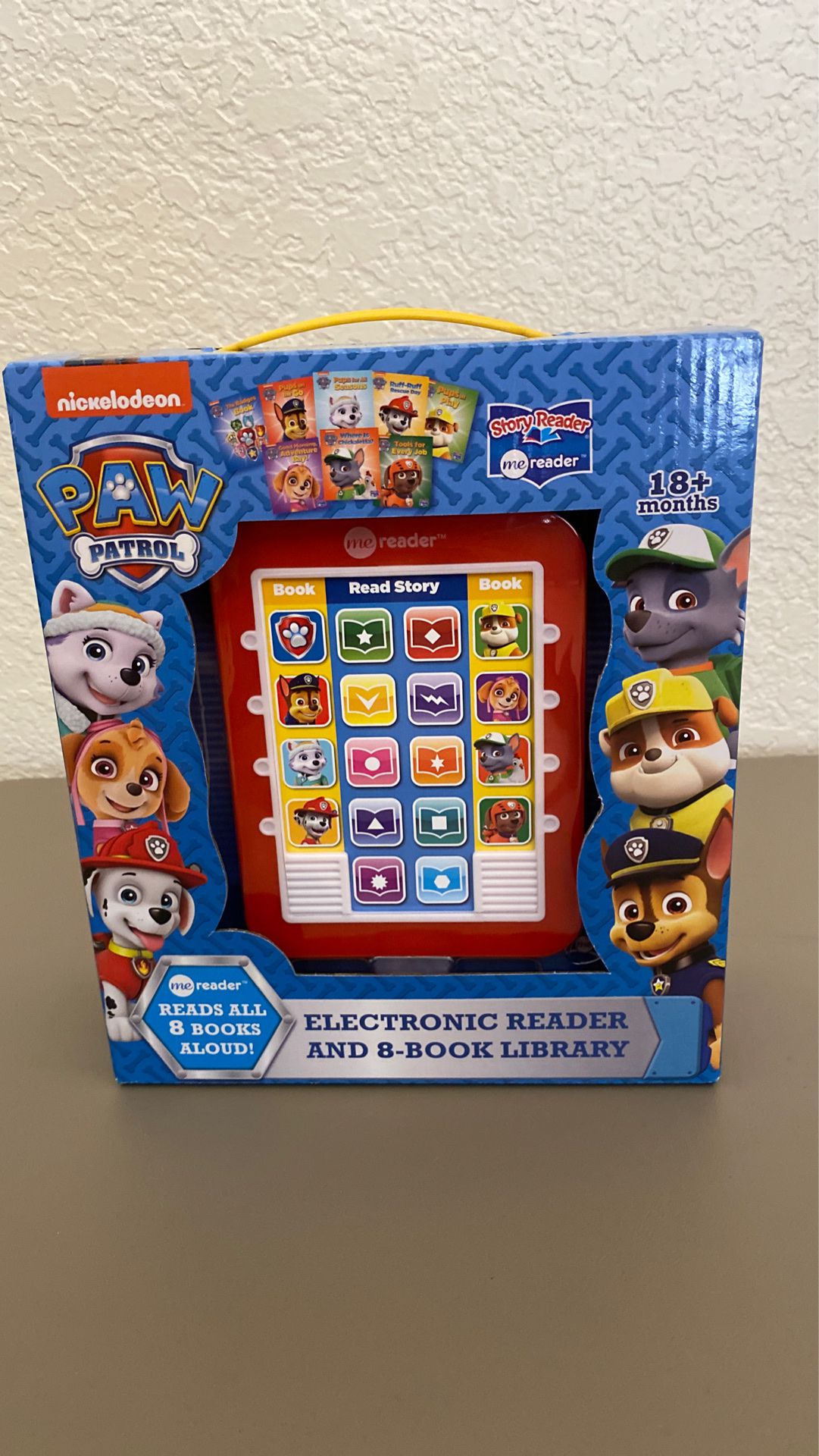 Electronic Reader and 8-Book Library Paw Patrol