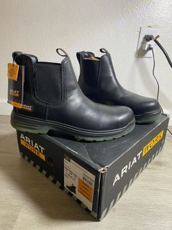 Ariat Turbo Chelsea Safety Toe Work Boots Mens Size 14 Black WP EH ASTM Shoes