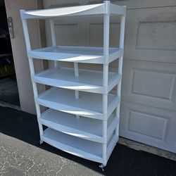 63" commercial stand on wheels Heavy Duty 6shelves H 63 "x D19 "x W 36"