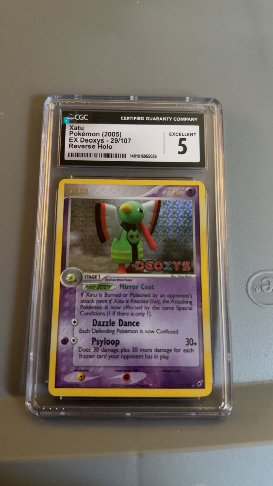 Xatu Ex Deoxys Revers Holo CGC 5