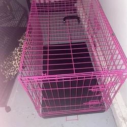 Large Pink Dog Crate