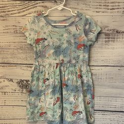 Disney Blue and Red Ariel Print Dress size XS 4/5