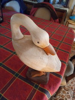 Hand Made Wooden Goose