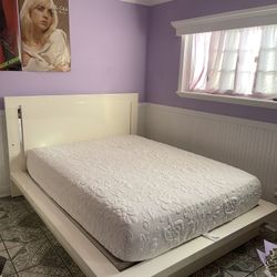 queen bed frame and mattress