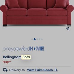 CindyCrawford Red Sofa 