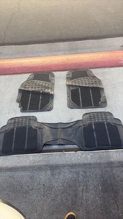 Black Rubber Car Floor Mats Set