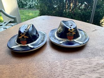 Vintage 1960s Parksmith Civil War Military Hat Salt & Pepper Shakers – Japan