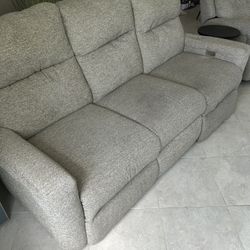 Reclining Sofa + Matching Recliner rocker Armchair (Electrical Headrests)