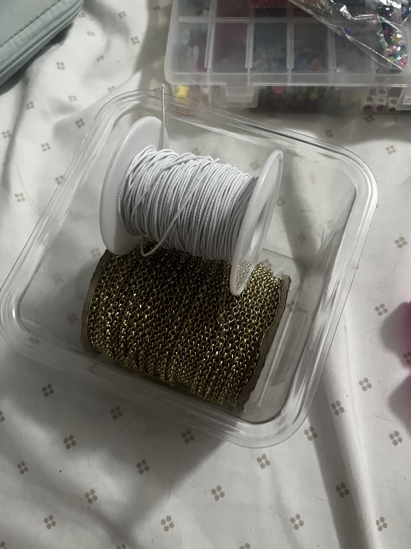 Stretchy String And Gold Chain