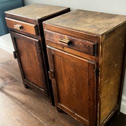 Dual Antique Bedside Tables