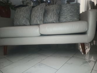 Leather love seat