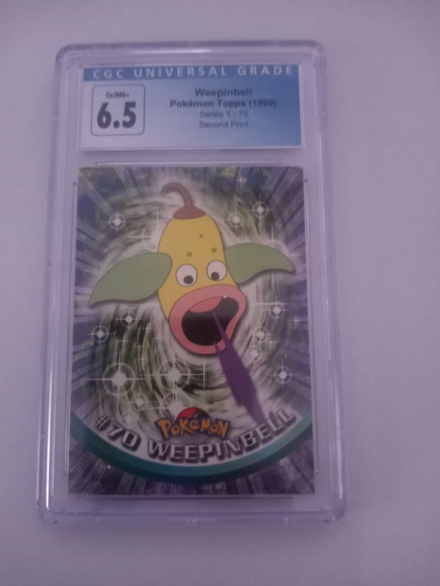 Pokemon(1999) Vintage Weepinbell Topps Series 2 Cgc 6.5