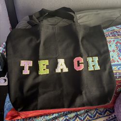 Teach fabric tote