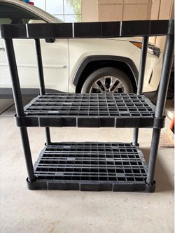 Rubbermaid Heavy Duty 3-Shelf Plastic Shelving Unit