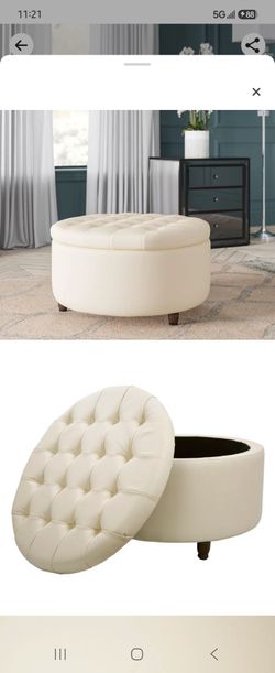 Faux letter ottoman