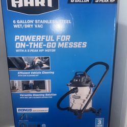 Hart 6 Gallon Stainless Steel Wet/Dry Vac