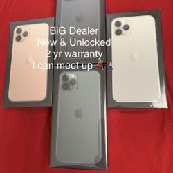 Unlocked Apple iPhone 11 Pro New $1000 Or iPhone 11 Pro Max New $1100 with 2 Years AppleCare Plus Warranty I Can Meet Up 