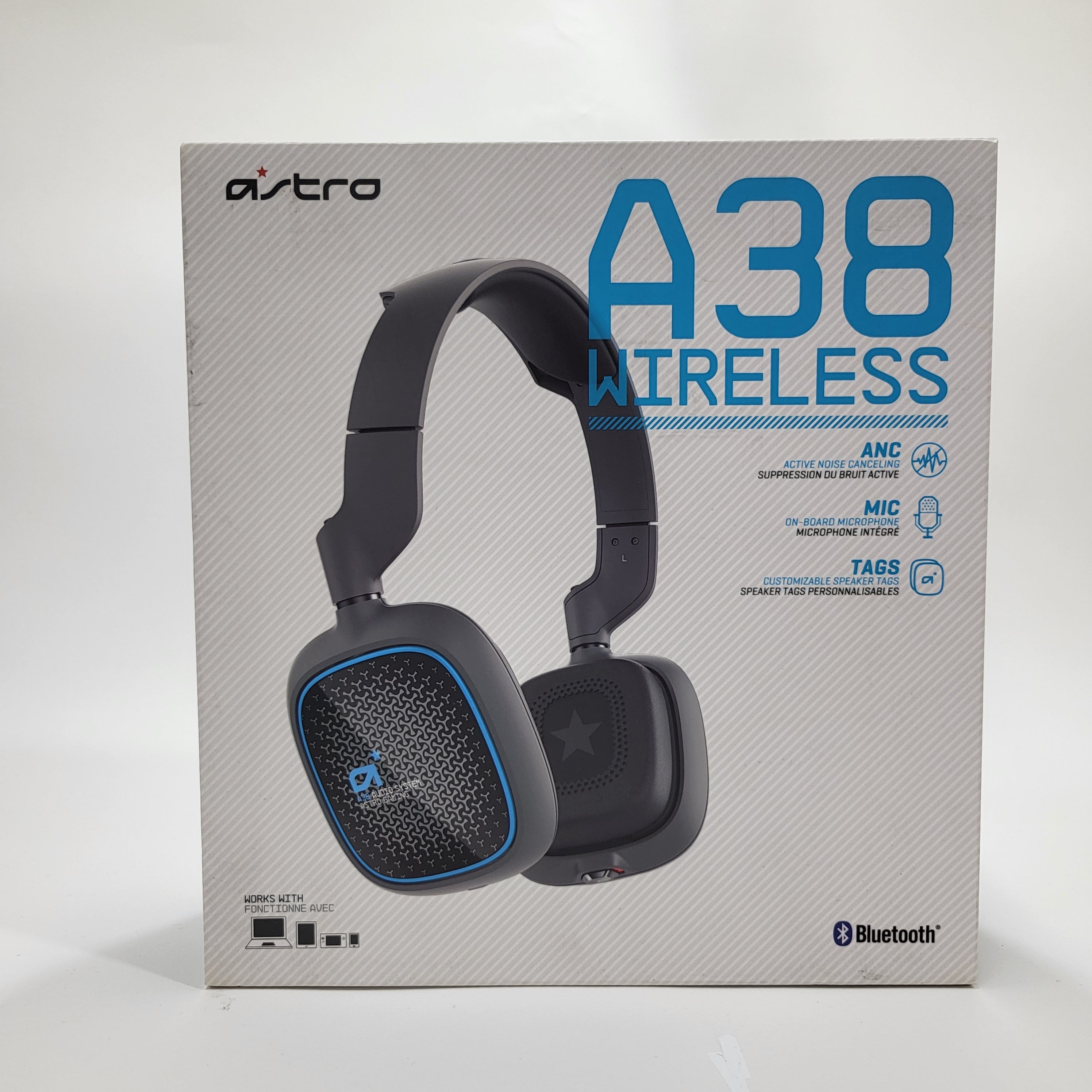 ASTRO A38 Wireless On-Ear Bluetooth Headphones Gray