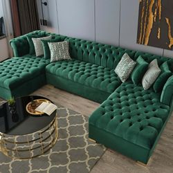 Sheffield Luxury Green Sectional

