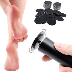 Upgraded Electric Callus Remover (Speed Adjustable) with 60pcs Replacement Sandpaper Discs, Professional Pedicure Foot File Sander for Men Women Dead 