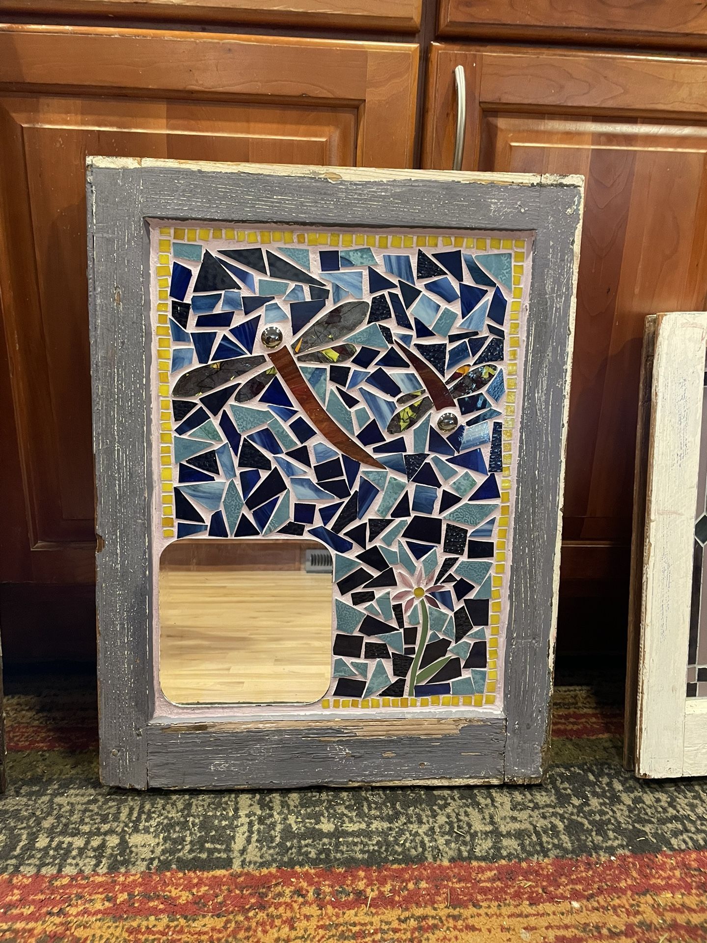 Dragonfly Art Mosaic Mirror