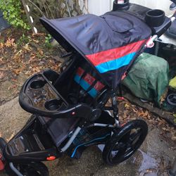 Very nice baby train jogging stroller only 75 hours takes it now firm