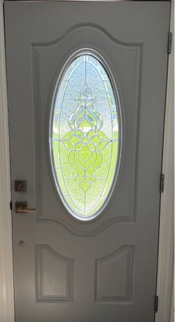 Decorative Glass Front Door - 36x80 Standard Size - Gray