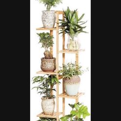 Brand New In Box BAMBOO TIER 6 POTTED PLANT STAND RACK. One plant stand  Brand New In Box BAMBOO TIER 6 POTTED PLANT STAND RACK 