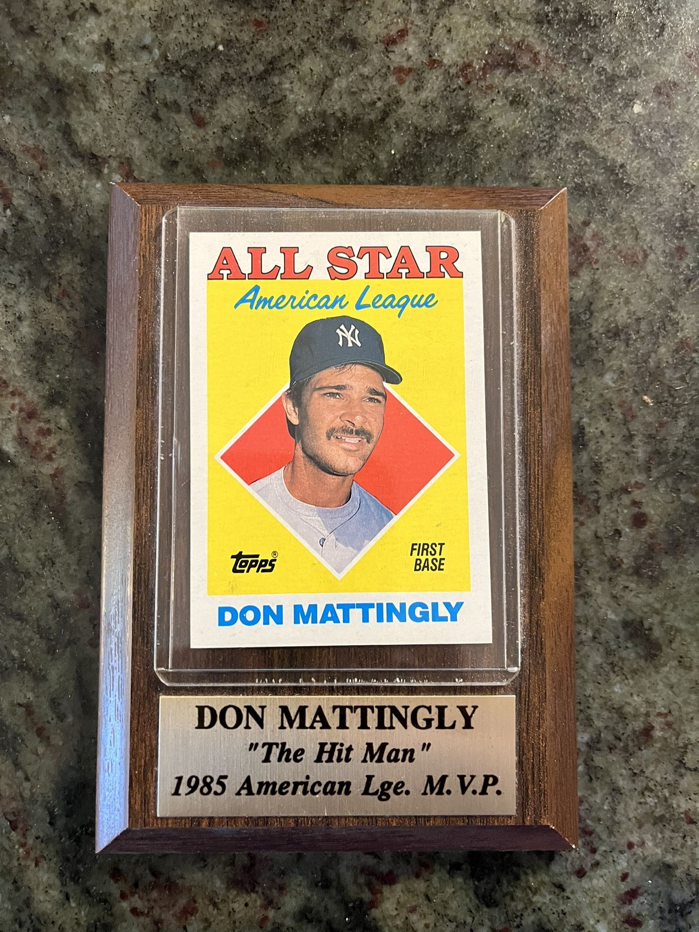 Don Mattingly 1985 All-Star Plaque – “The Hit Man” Yankees MVP Collectible
