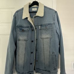 Sherpa Lined Denim Jacket (XL)
