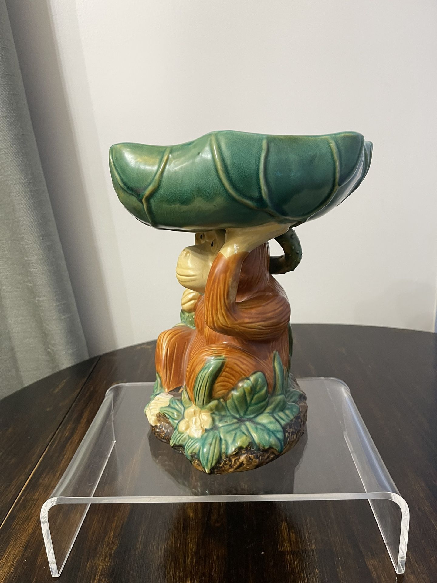  Ceramic Monkey with Bowl on Head