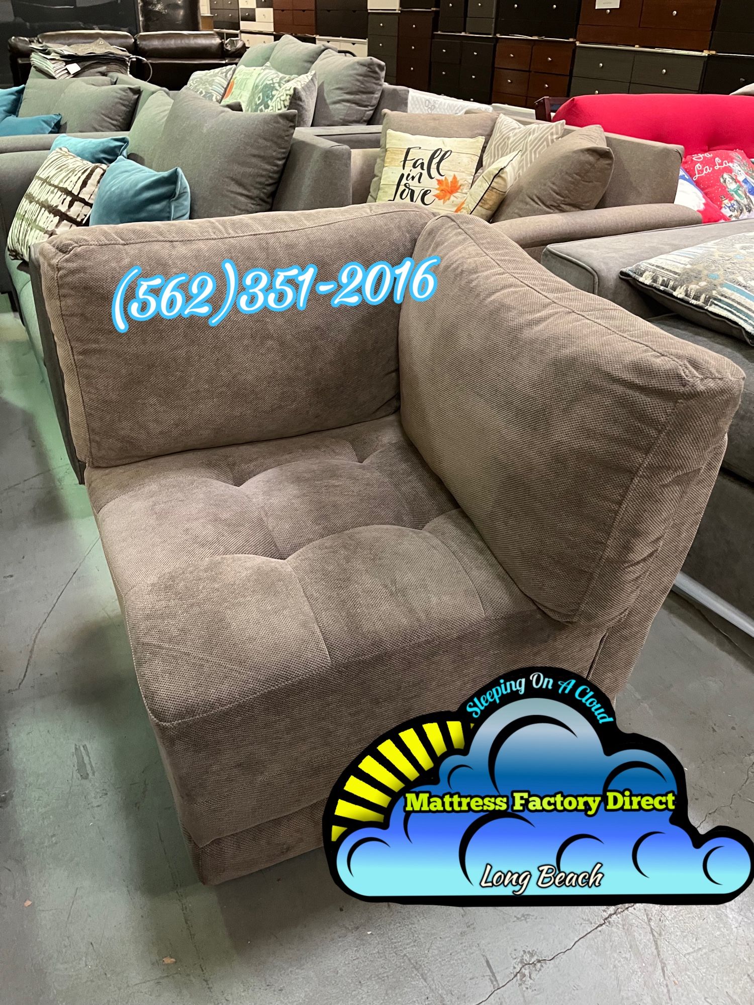 Corner Sofa Couch Light Grey