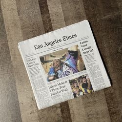 Los Angeles Times Lakers 2002 Championship Newspaper