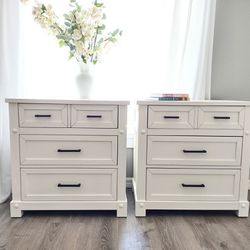 Beautiful refinished white nightstands end tables