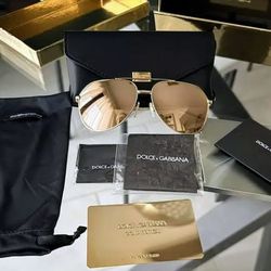 Authentic Dolce & Gabbana Gold Edition Men's Aviator Sunglasses