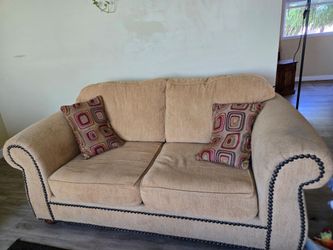 Sofa and Loveseat set, nailhead trim