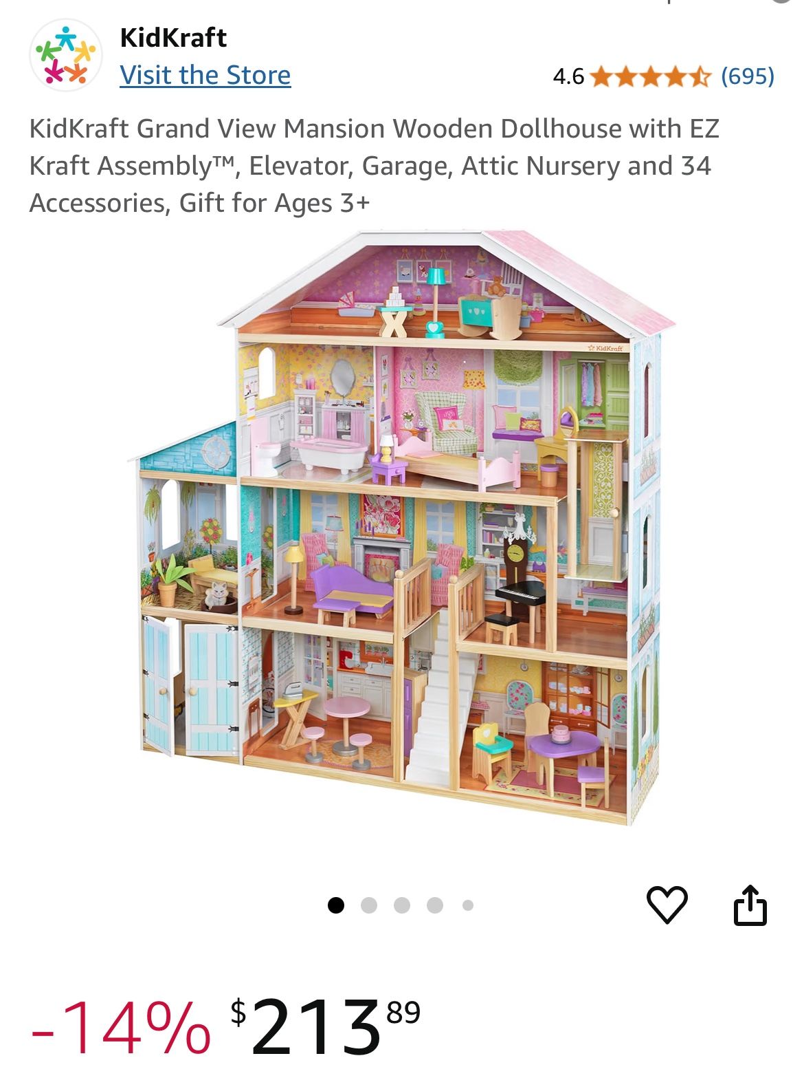KidKraft Grand View Mansion Wooden Dollhouse – Brand New in Box