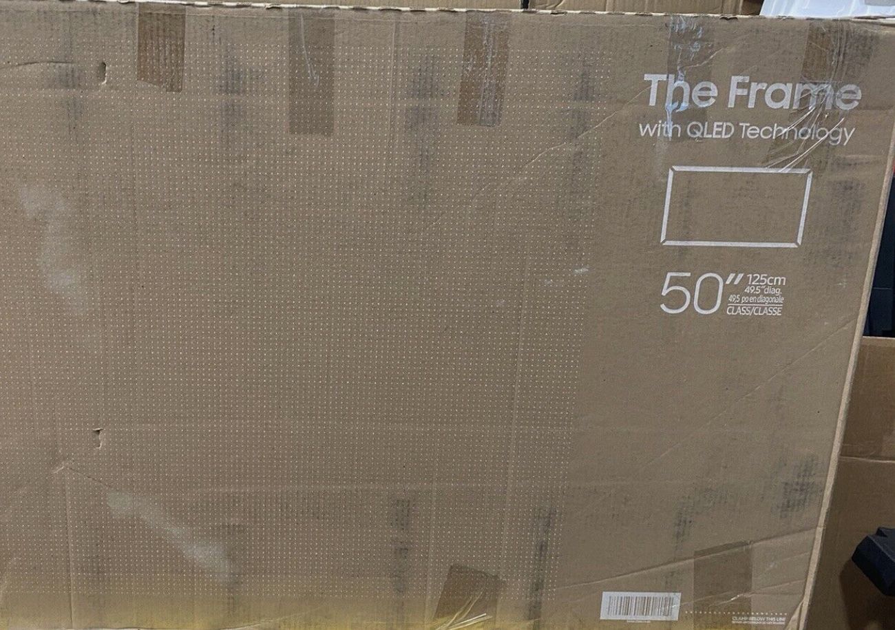 SAMSUNG 50-Inch Class QLED 4K The Frame LS03D Series, Quantum HDR, Art Mode, Anti-Reflection Matte Display, Slim Fit Wall Mount Included, Smart TV w/