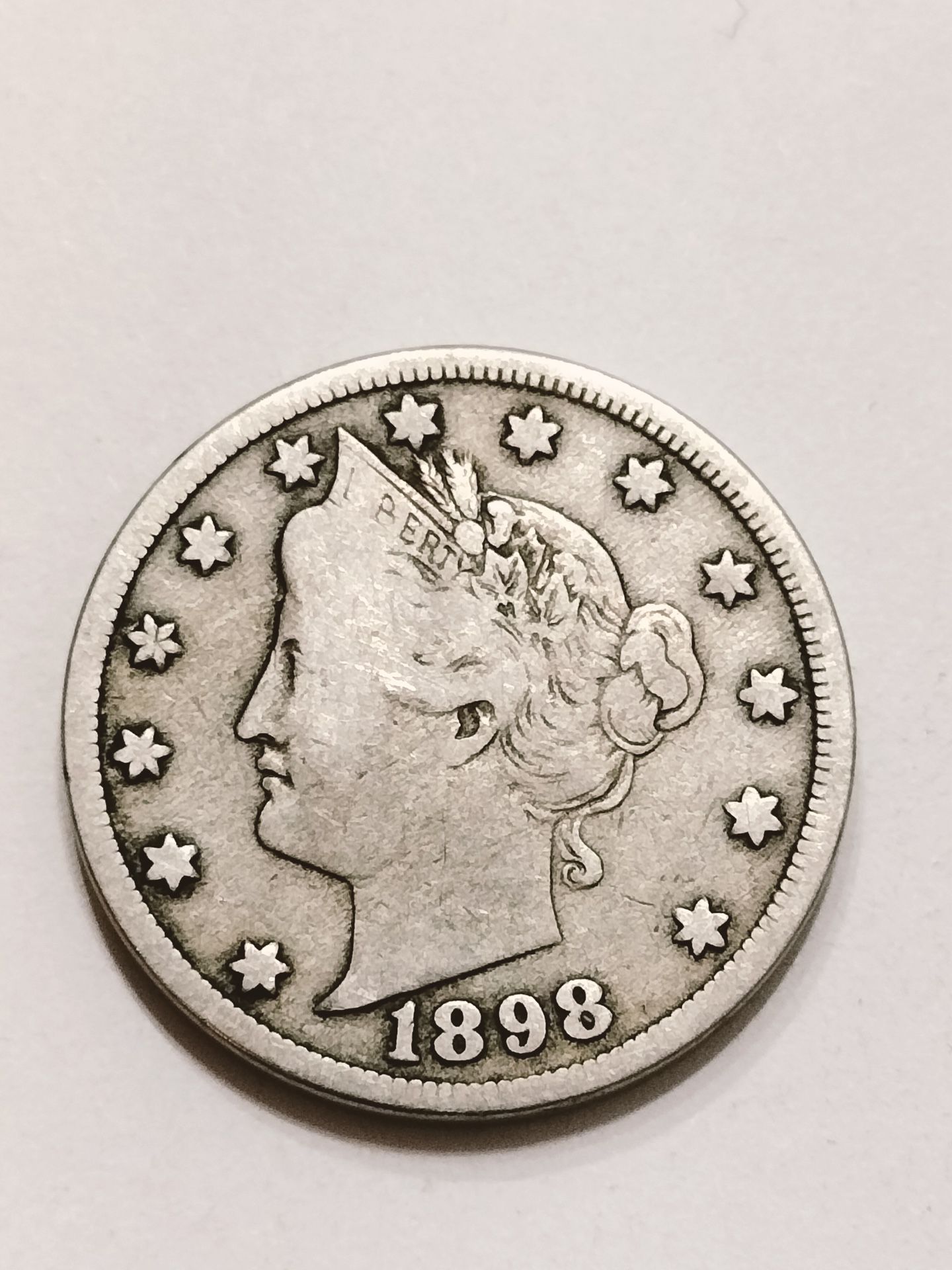 1898 Liberty V Nickel / Nice High Grade Coin