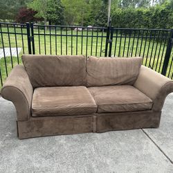 Velvet Brown Couch 