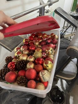 Tote With Christmas Ornaments
