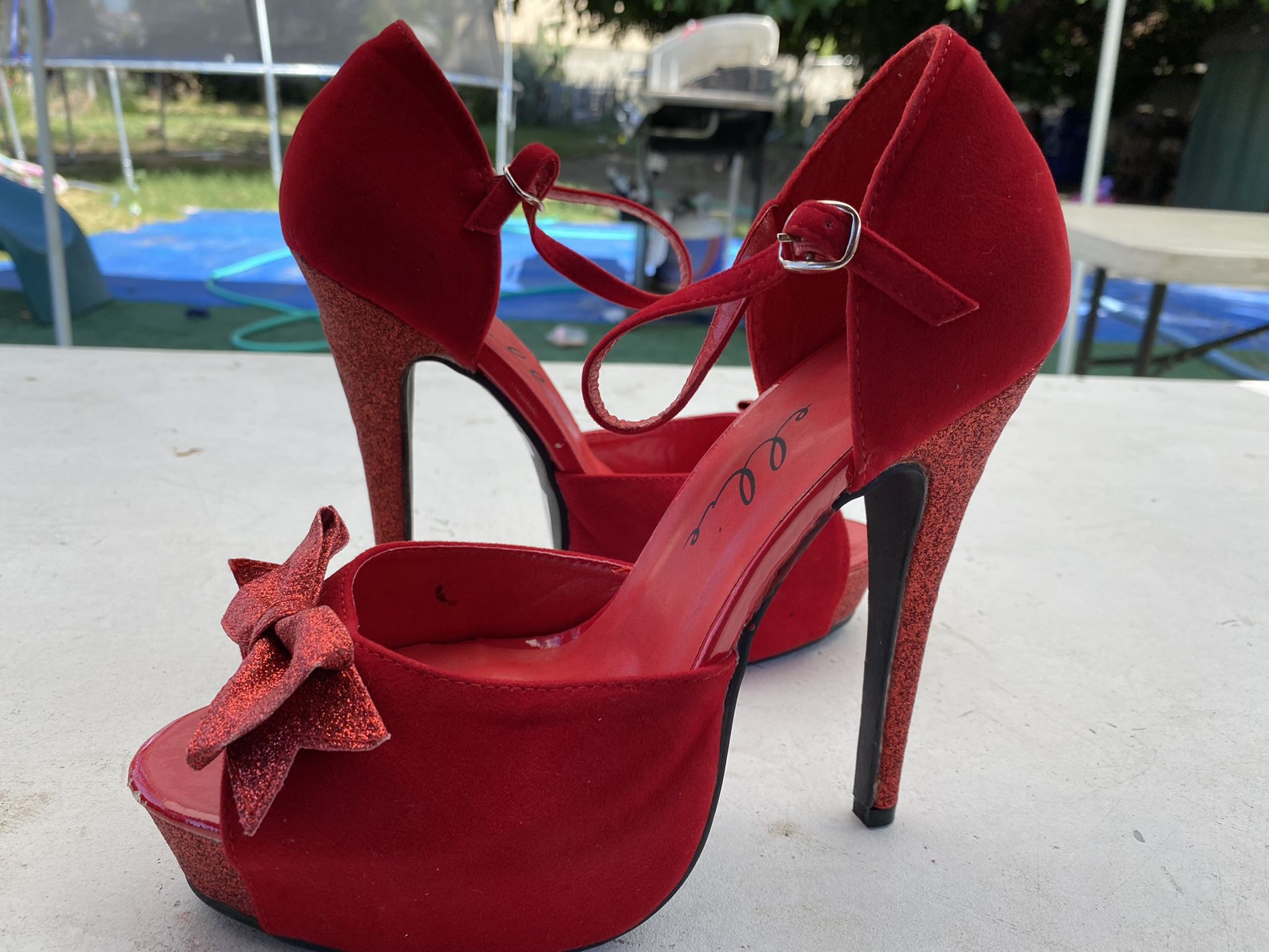 Size 8 Red Ellie Brand High Heels