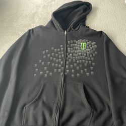 Vintage Monster Zip Up Hoodie
