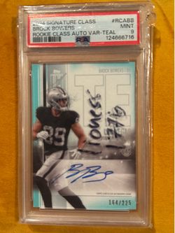 Brock Bowers, Rookie, Signed, PSA MINT 9