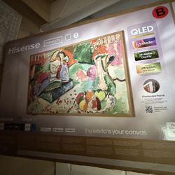 Hisense 55-Inch Class QLED 4K S7N CanvasTV Series Dolby Vision HDR Google Smart TV (55S7N) - 144Hz, Art Mode, Anti-Glare Panel, Hi-Matte Display, Fram