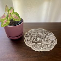 Adorable Vintage Pressed Glass Hobnail Candy Dish