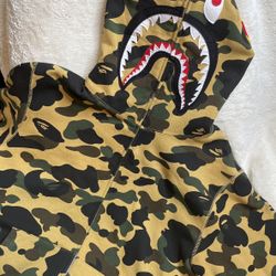 BAPE PONR 1St Camo Shark Full Zip Hoodie