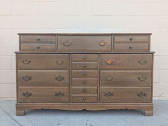 Large Wood Dresser with Multiple Drawers