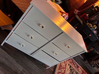 White Fabric Dresser