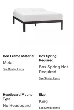 King Size Metal Platform Bed Frame